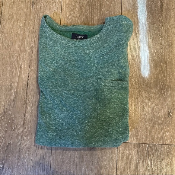 JCrew green fleece sweatshirt size medium - Picture 2 of 3